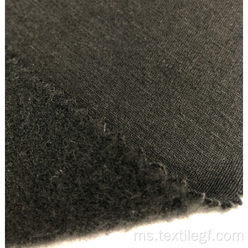 Jualan panas T / C French Black KnittingTerry Brushed Fabric